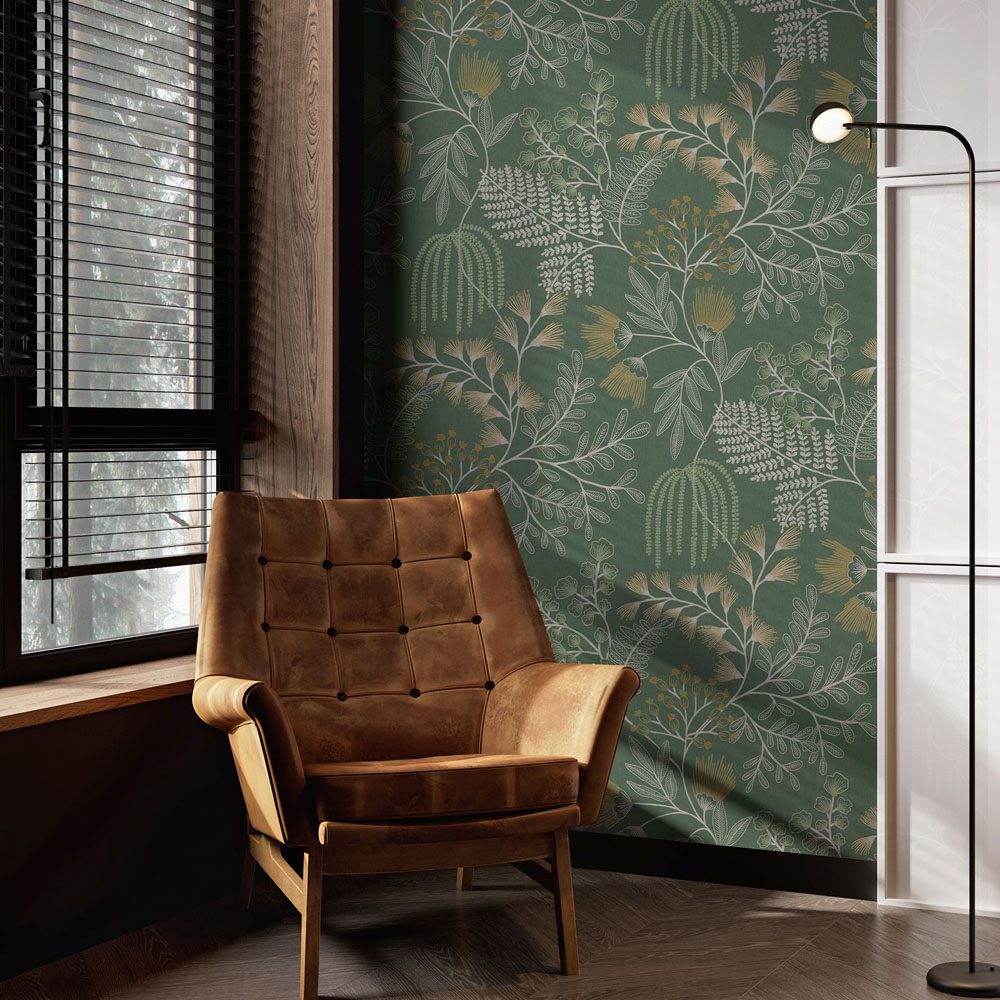 Superfresco Easy Richmond Forest Green Wallpaper Image 3
