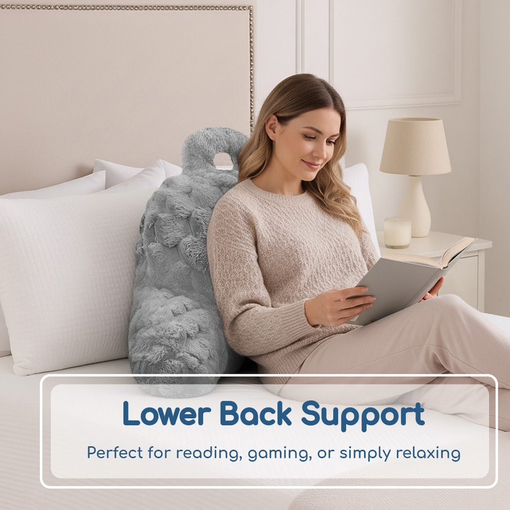 Velosso Silver Chunky Popcorn Back Pillow 65 x 55cm Image 3