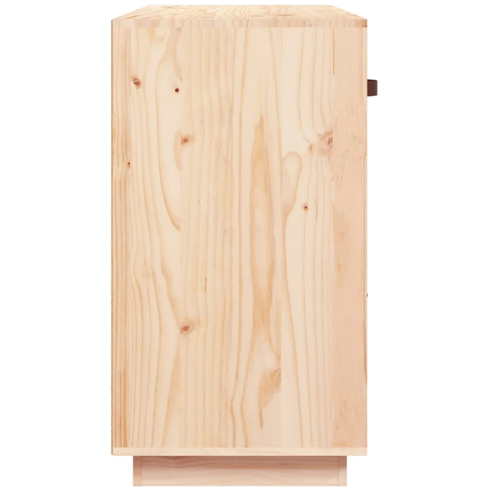 vidaXL 3 Door 3 Drawer Natural Solid Pine Wood Sideboard Image 7