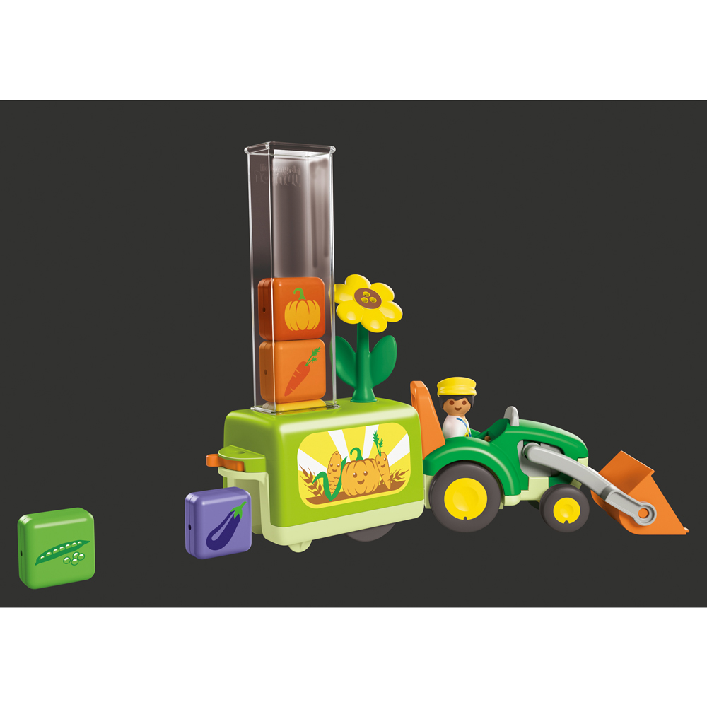 Playmobil Junior Tractor with Load and Drop Planter Playset Image 4