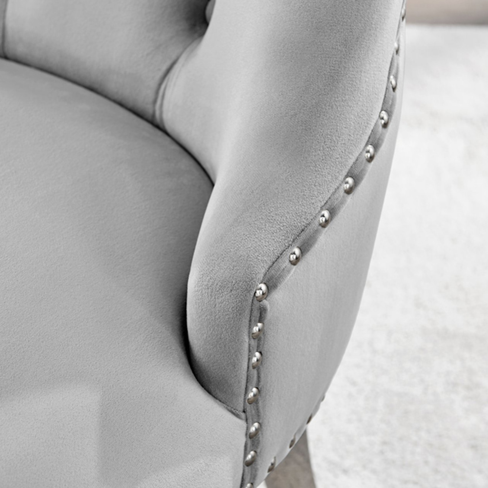 Furniturebox Molini Kensington 6 Seater Dining Set Black Gloss and Grey Image 6