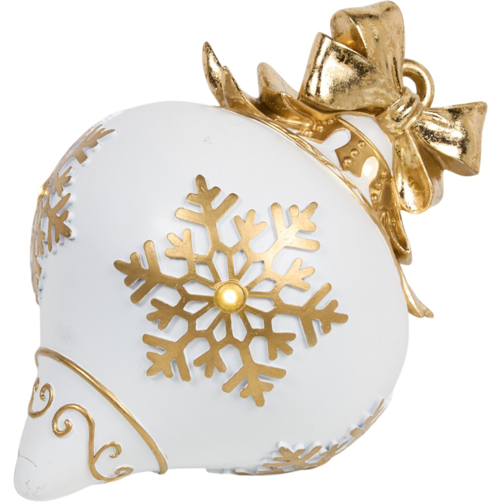 Light Up Bauble Ornament Gold Image 2
