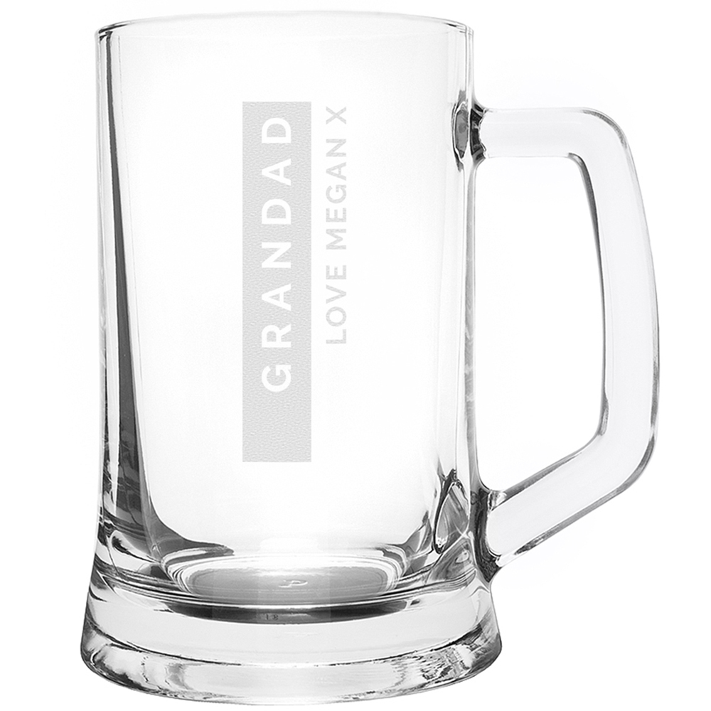 Personalised Memento Personalised Name Tag Pint Stern Tankard Image 1