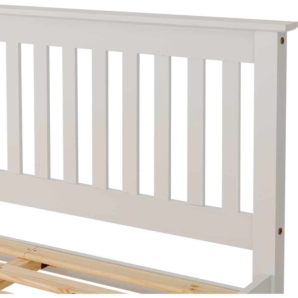 Seconique Monaco Small Double White Low End Bed Image 8