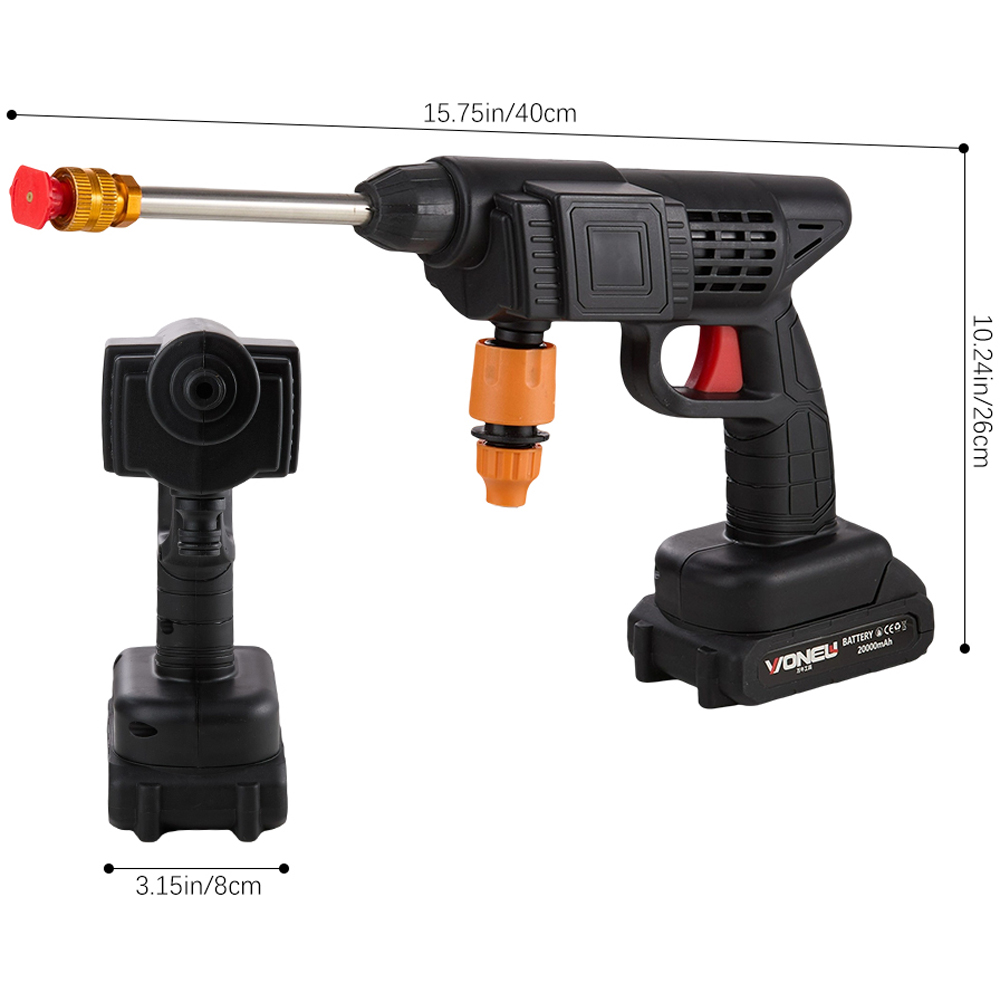 Living and Home GT200029 Cordless Handheld Pressure Washer with 5m Hose and Bottle Connector Image 7
