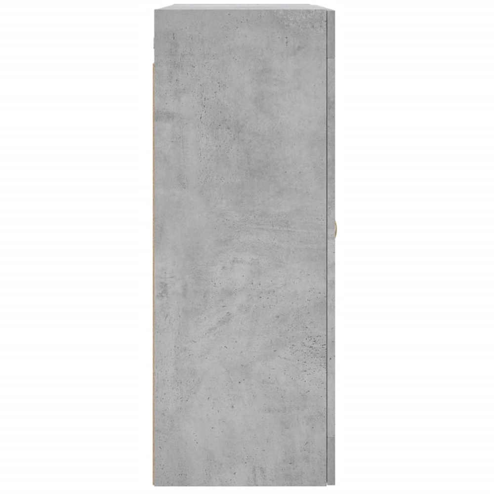 vidaXL 2 Glass Door Concrete Grey Wall Mounted Cabinet Image 8