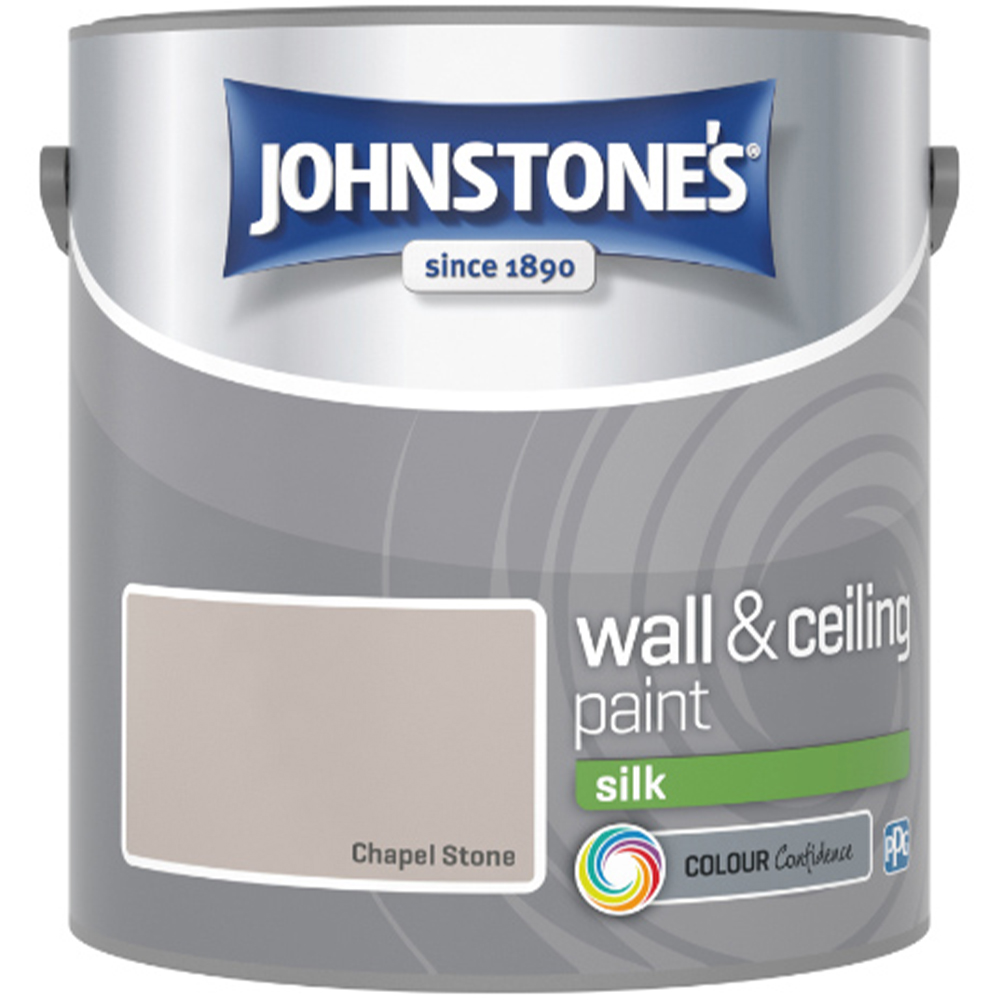 Johnstone's Walls & Ceilings Chaple Stone Silk Emulsion Paint 2.5L Image 2