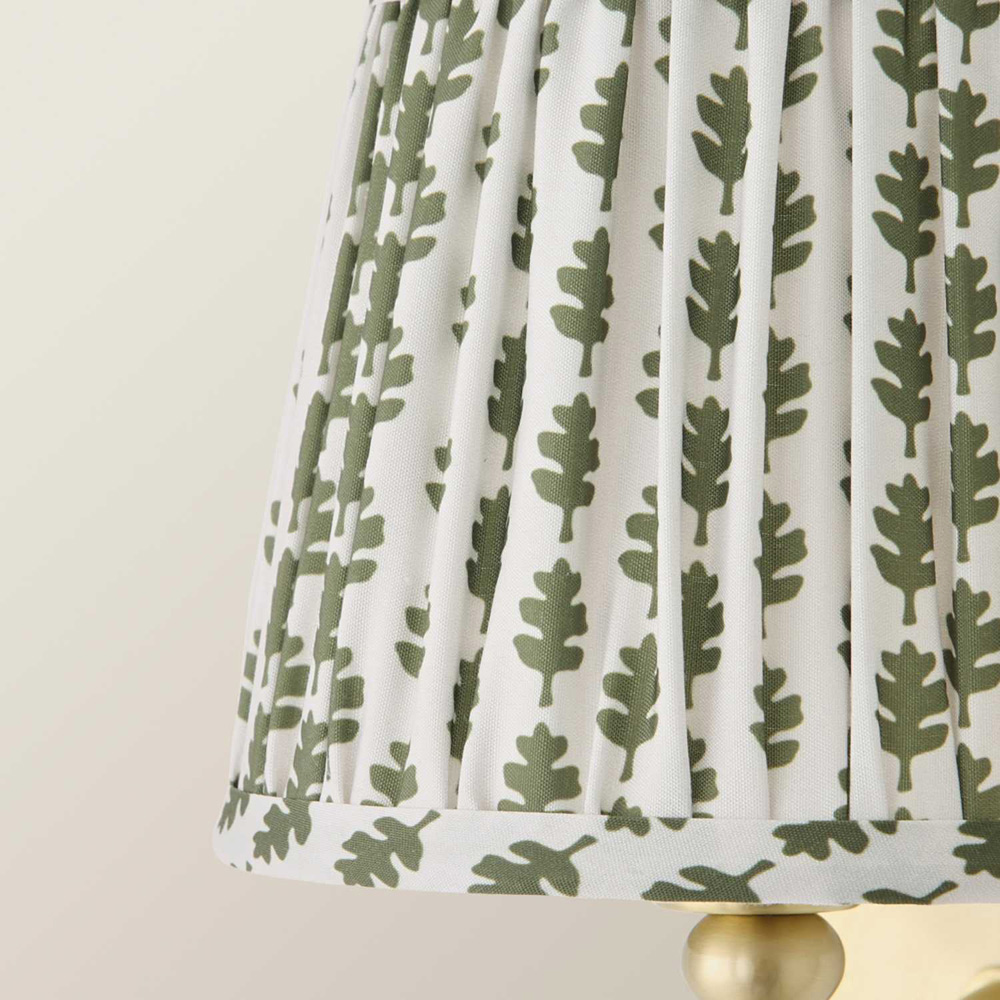 ValueLights Grange Green Floral Pleated Extra Small Lamp Shade 16cm Image 4