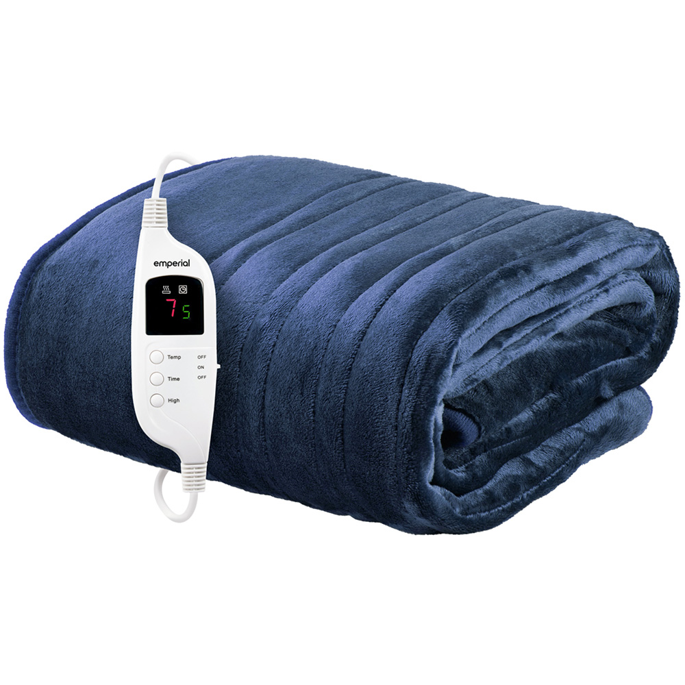 Emperial Navy Heated Throw with Timer and 9 Heat Settings Image 1