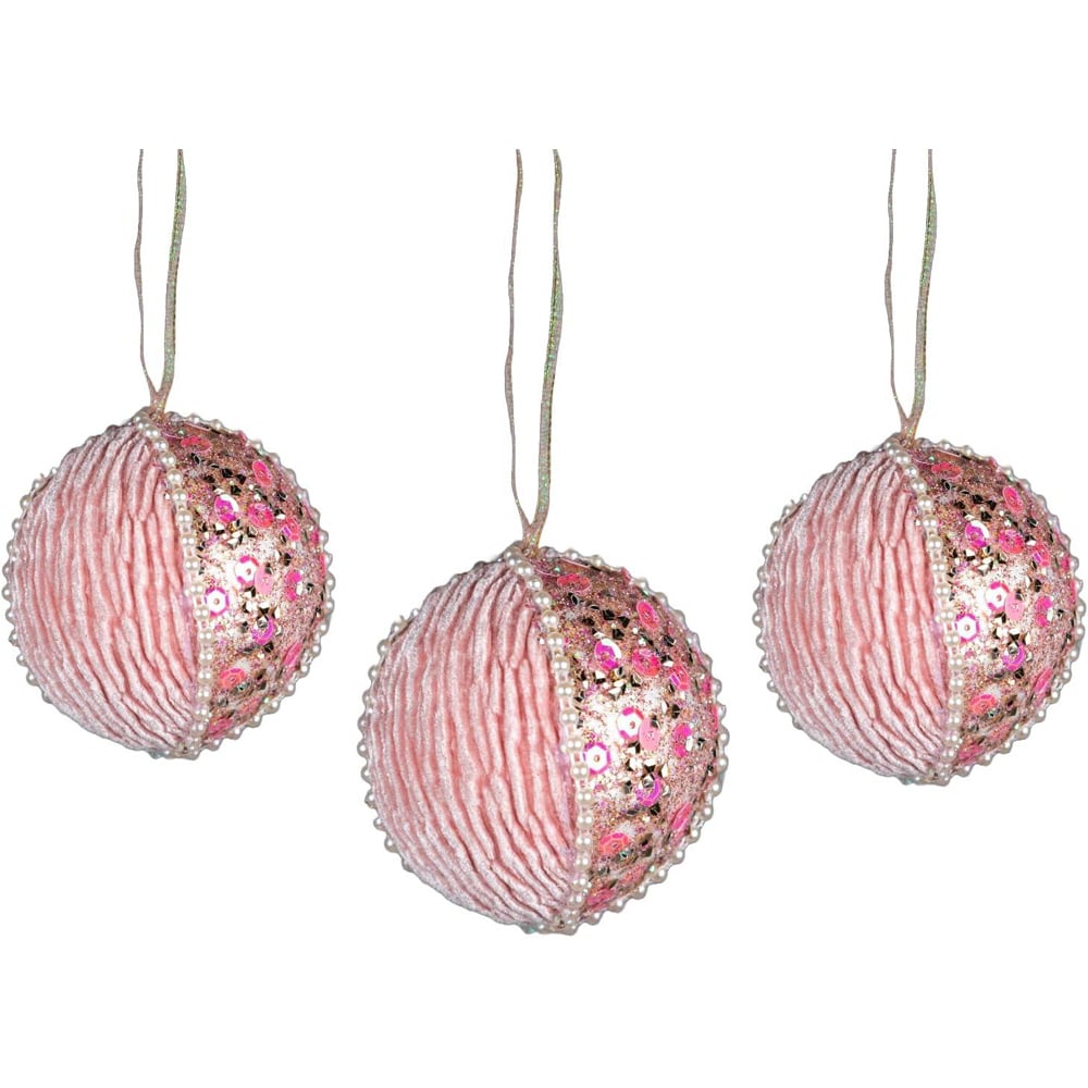 Shatchi Baby 7cm Pink Christmas Bauble 1 Pack Image 2