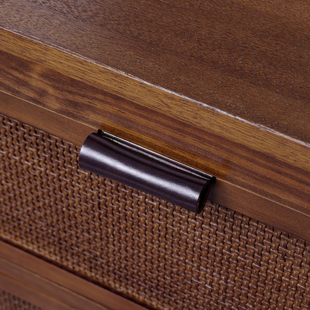 Teamson Home Hatteras 2 Door 3 Drawer Walnut Sideboard Image 6