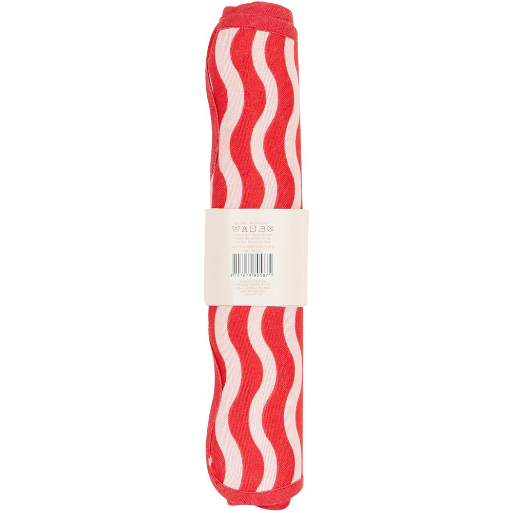 Stripe Scallop Table Runner - Red and Pink Image 4