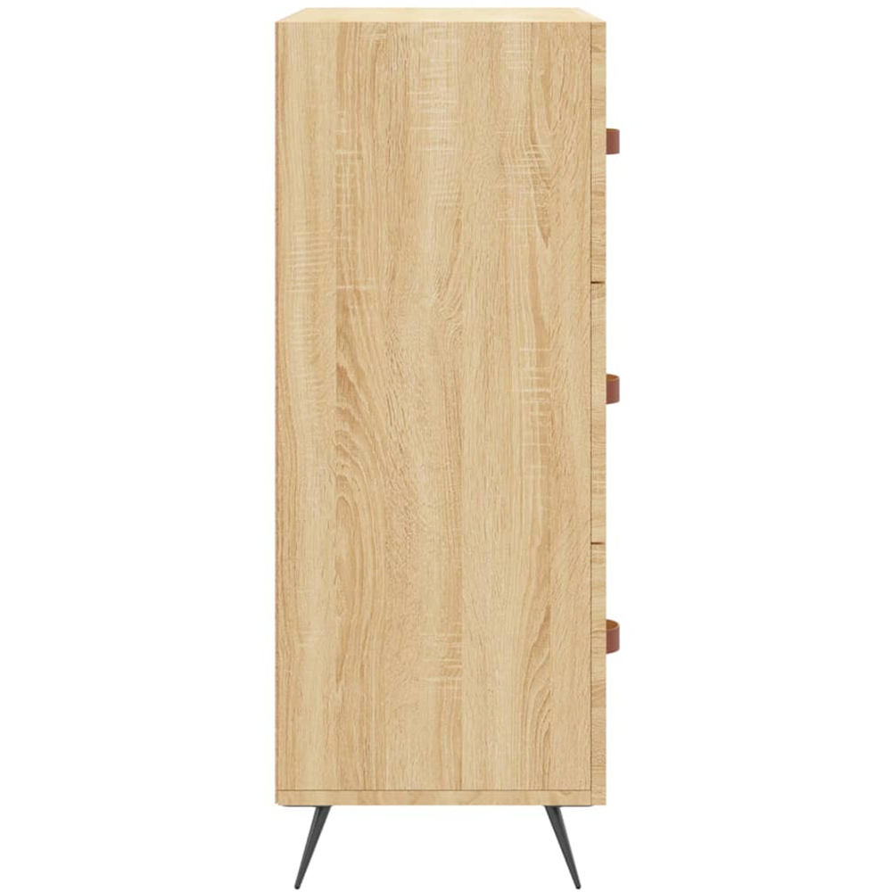 vidaXL 3 Drawer Sonoma Oak Wooden Chest of Drawers Image 7