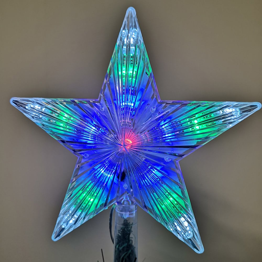 Samuel Alexander Multicolour LED Star Christmas Tree Topper Image 7