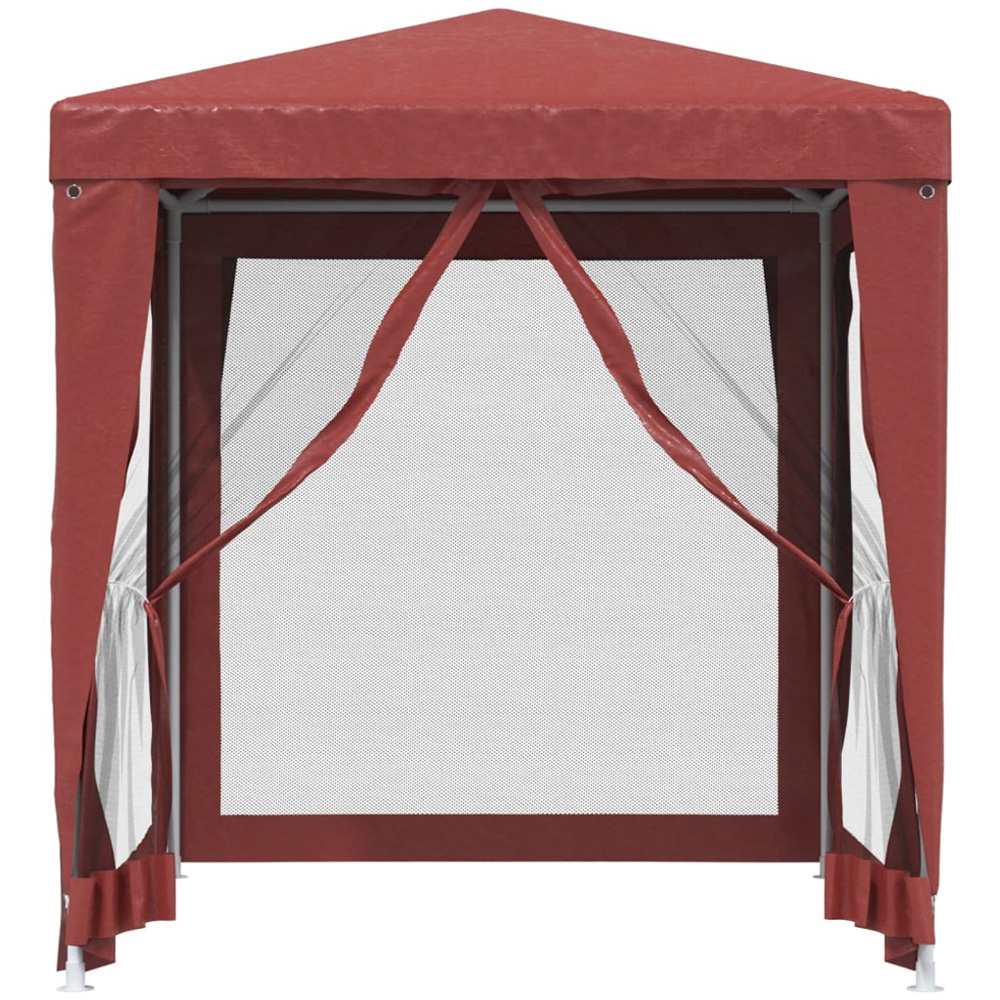 vidaXL 2 x 2m Red Party Tent with 4 Mesh Sidewalls Image 3