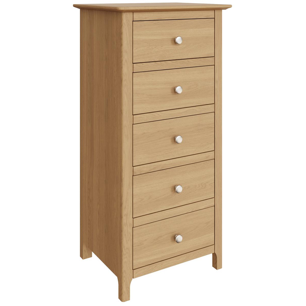 FWStyle Taberno 5 Drawer Oak Chest Of Drawers Image 3
