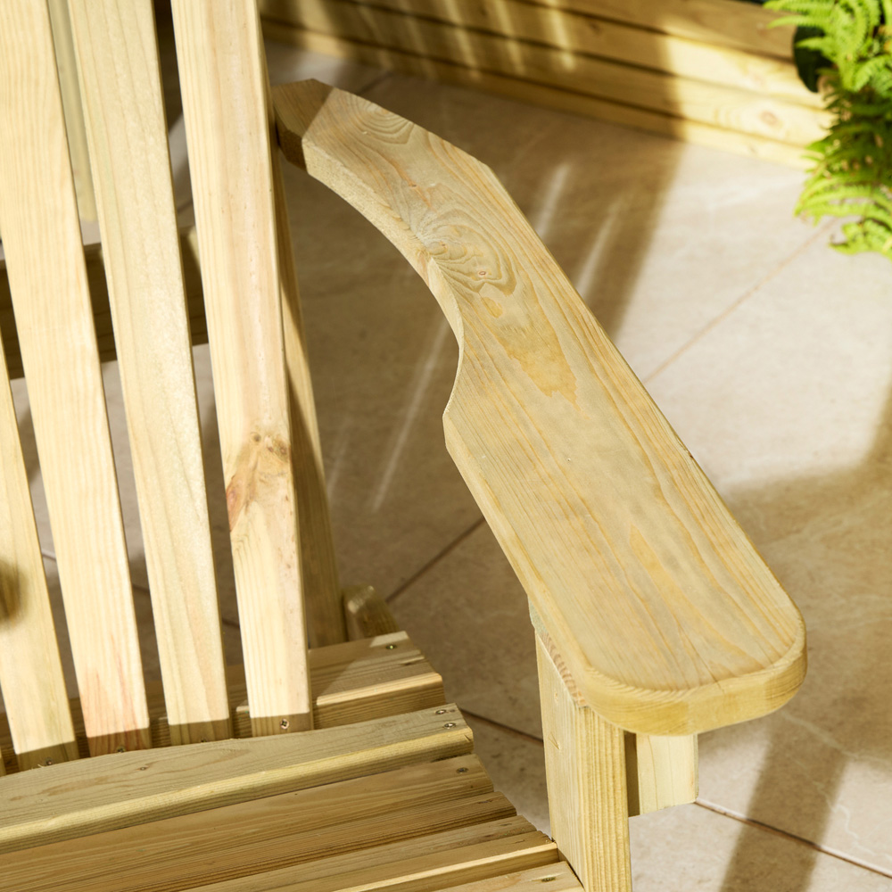 Rowlinson Lakeside Natural Softwood Adirondack Chair Image 5