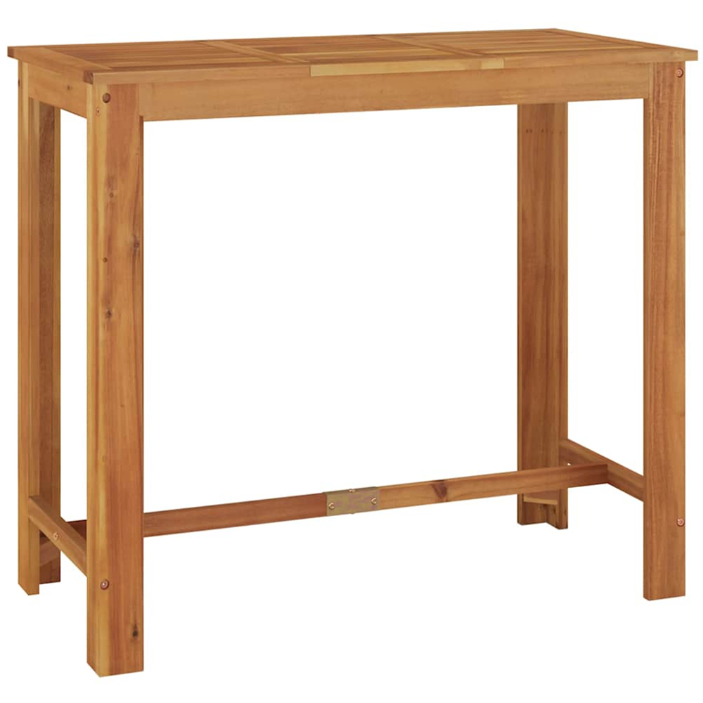 vidaXL Solid Wood Acacia Rectangular Garden Bar Table Image 2