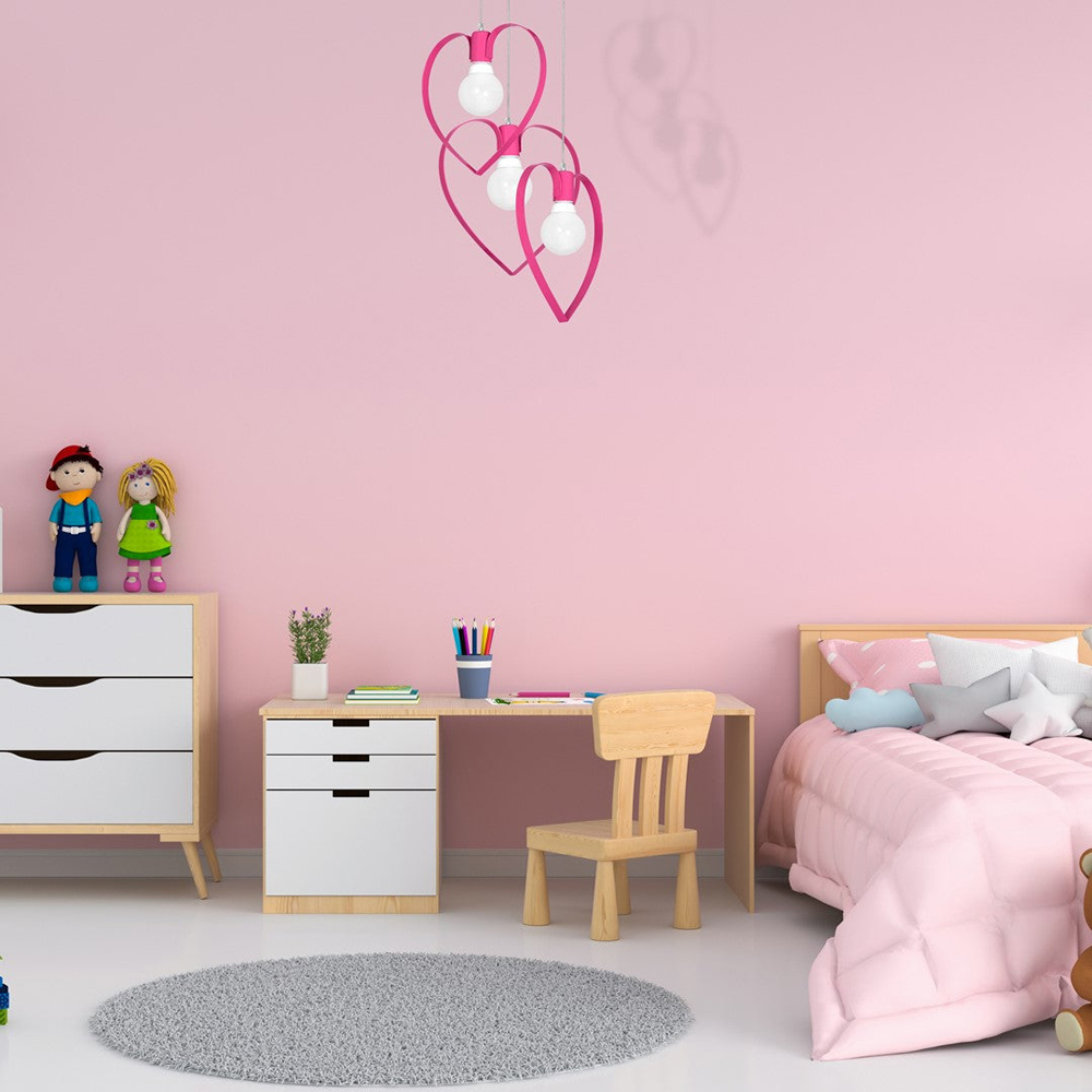Milagro Amore Pink 3 Pendant Lamp 230V Image 5