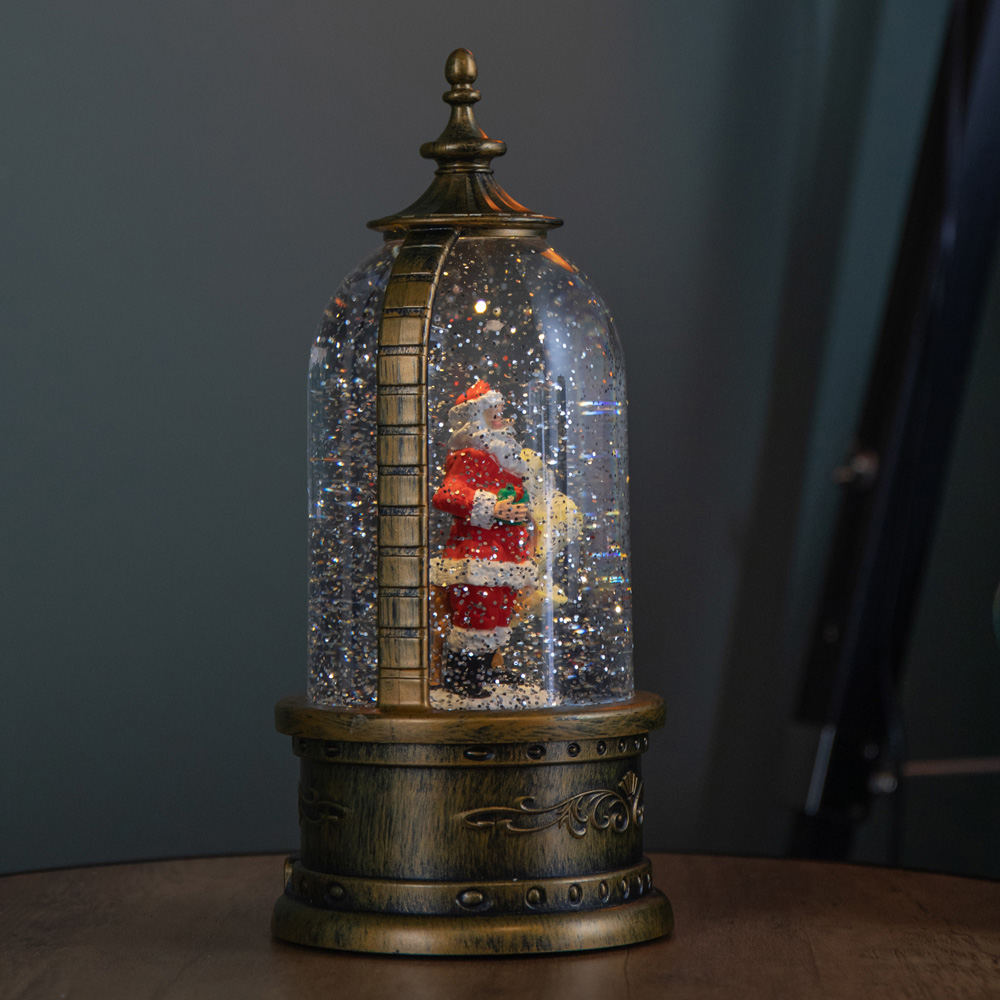 Samuel Alexander Santa and Deer Scene Water Spinner Cloche Christmas Decoration 29cm Image 8