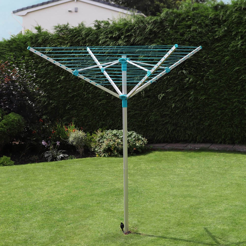 JVL Silver 4 Arm Aluminium Rotary Airer 40m Image 8