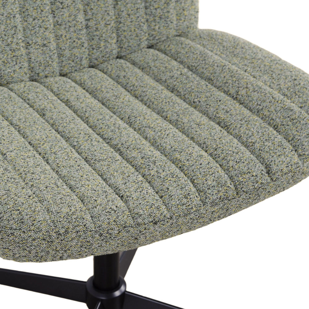 HGD BAO BUN Light Green Tweed Fabric Height Adjustable Office Chair Image 7