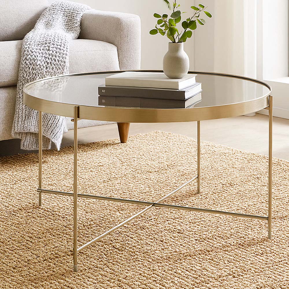 Premier Housewares Allure Grey Large Mirrored Side Table Image 3