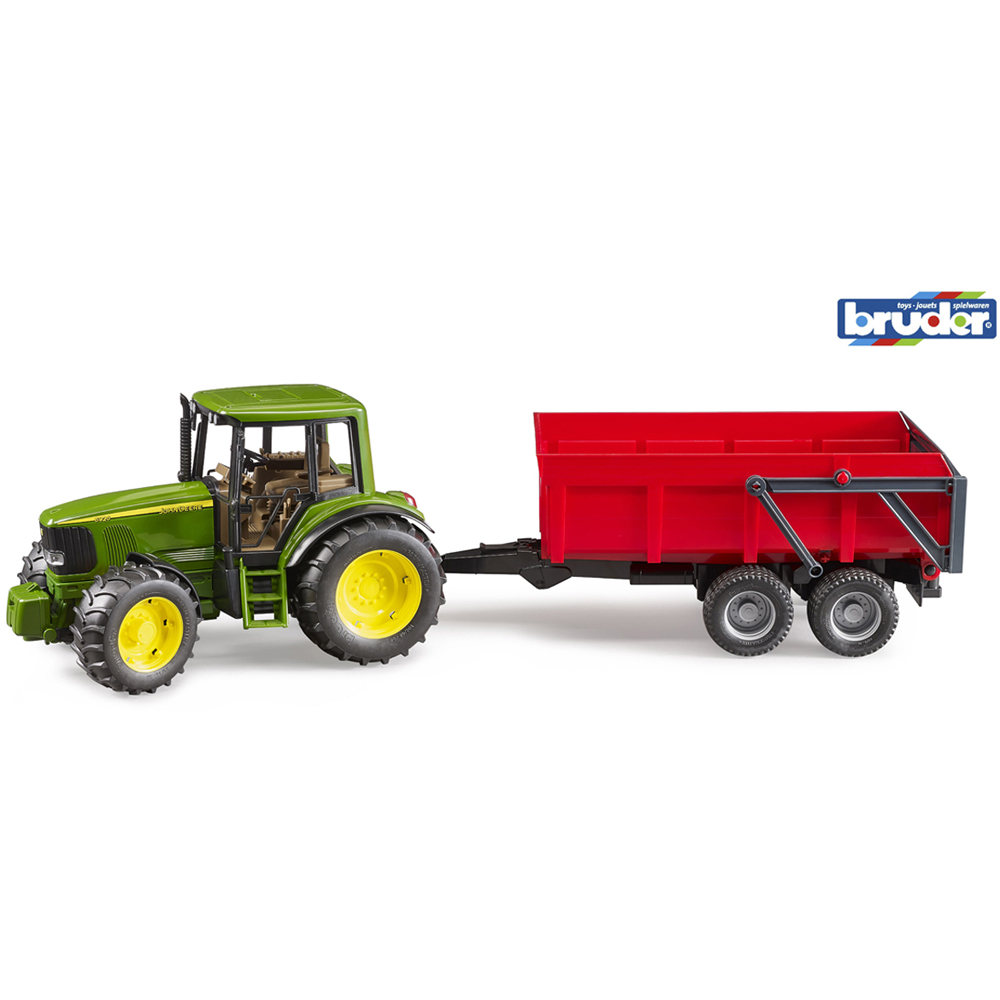 Bruder Kids John Deere 6920 Tractor Playset Model with Tipping Trailer Image 7