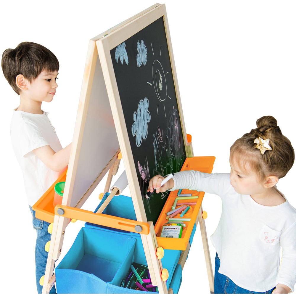 Teamson Kids Little Artist Vangogh Kids Blue Wooden Easel Image 5