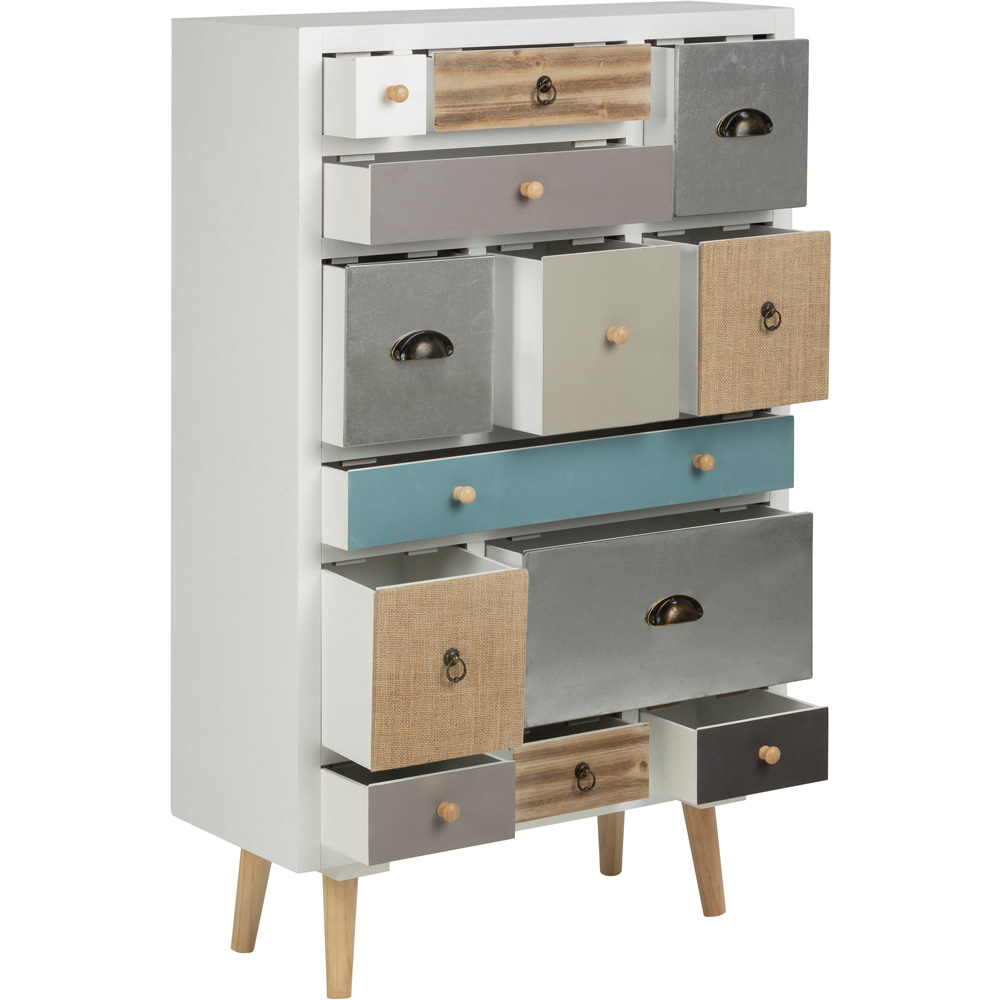 Florence Thais 13 Drawer White Chest of Drawers Image 4