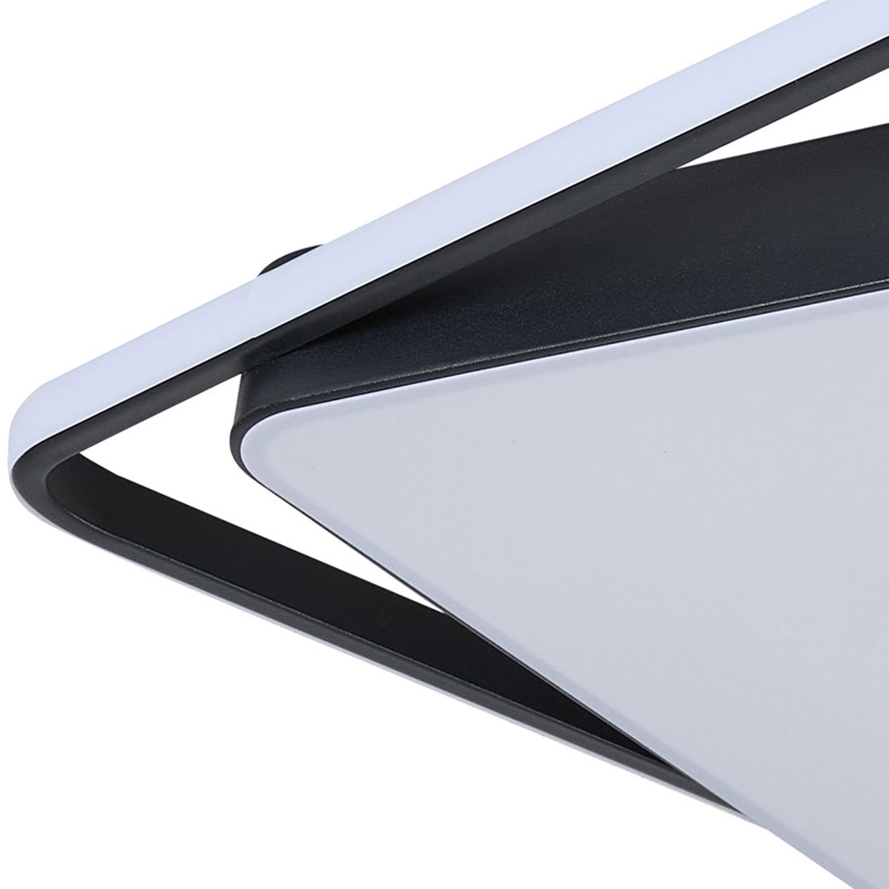 Living and Home Black and White Adjustable LED Ceiling Light with Remote Image 5