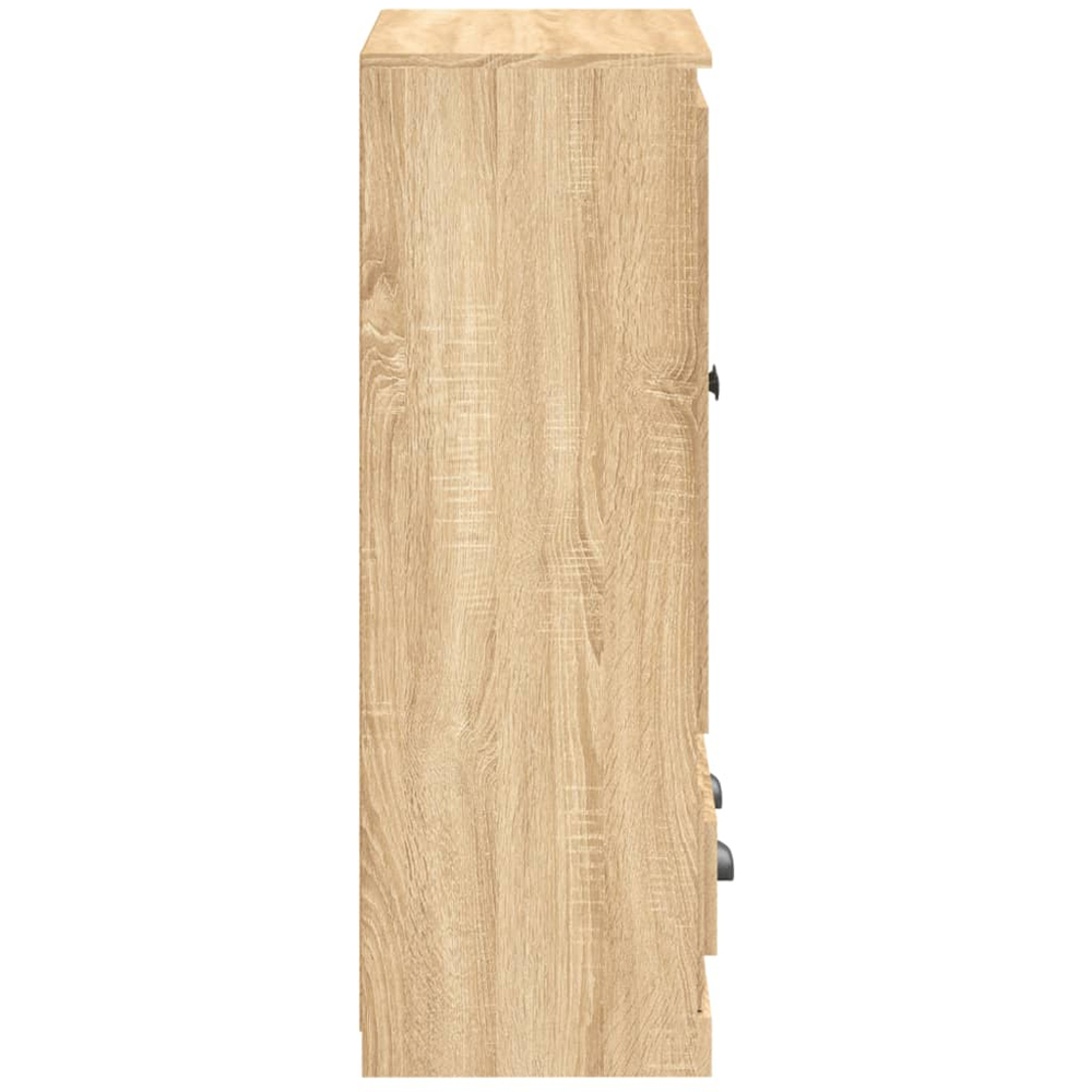 vidaXL 2 Door Single Drawer Sonoma Oak Highboard Image 6