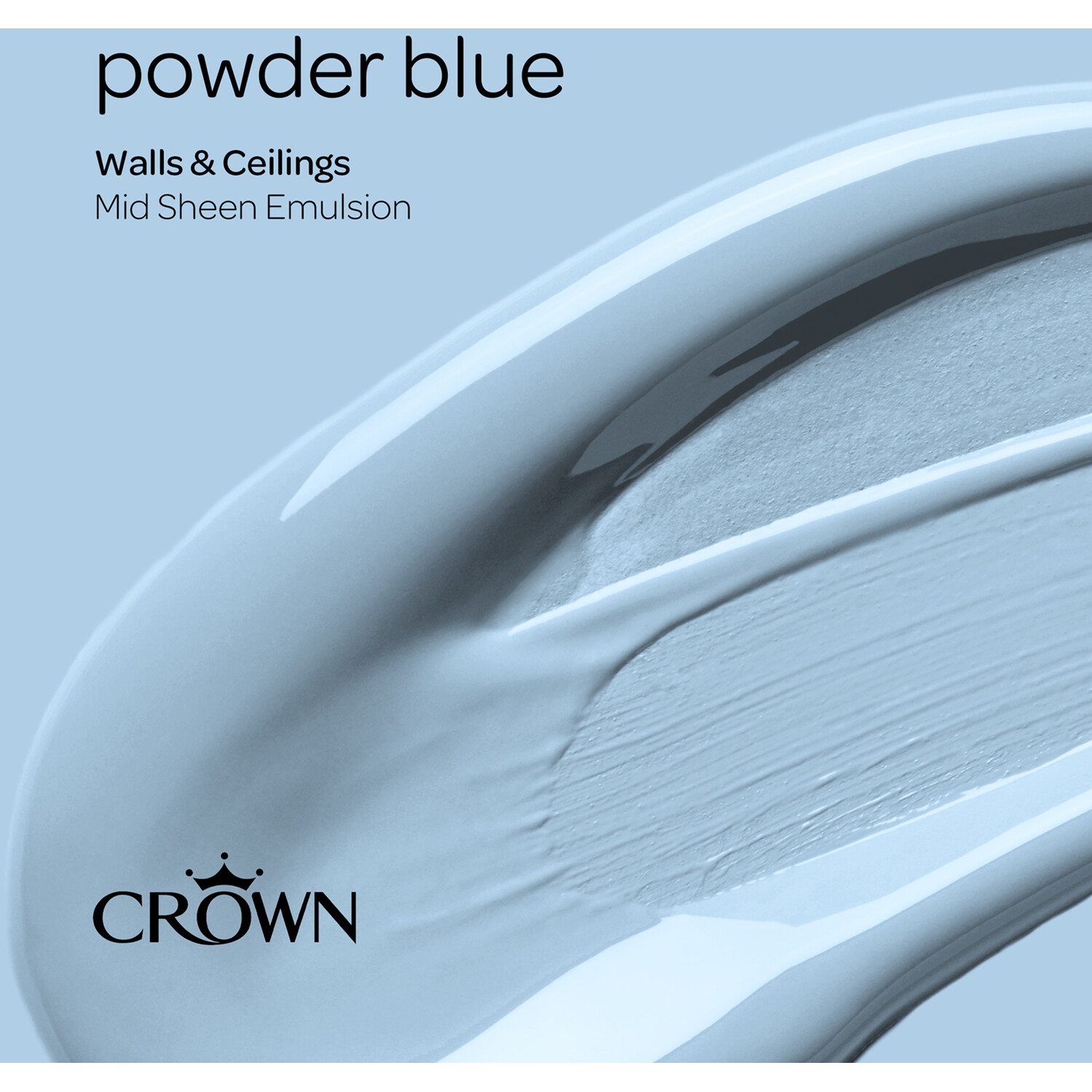 Crown Walls & Ceilings Powder Blue Mid Sheen Emulsion Paint 2.5L Image 4