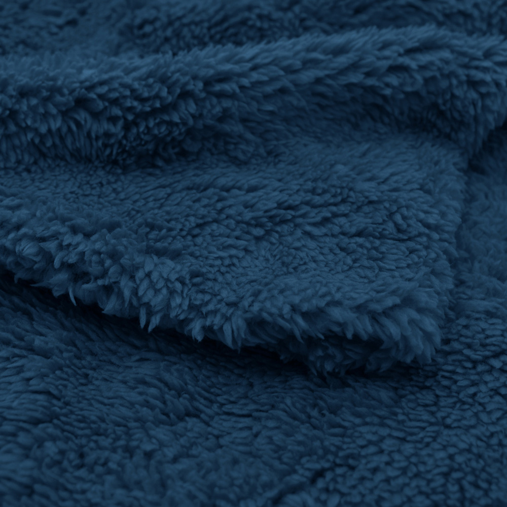 Velosso King Size Navy Teddy Fleece Duvet Cover Set Image 4