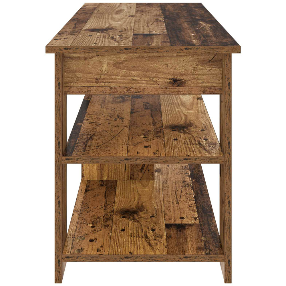 vidaXL 2 Shelf Old Wood Wide TV Stand Image 6