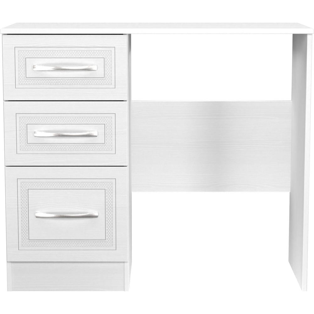 Crowndale Dorset 3 Drawer Signature White Vanity Dressing Table Ready Assembled Image 2
