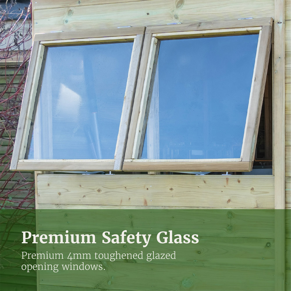Forest Garden Timberdale 10 x 15ft 2 Opening Apex Shed Image 6