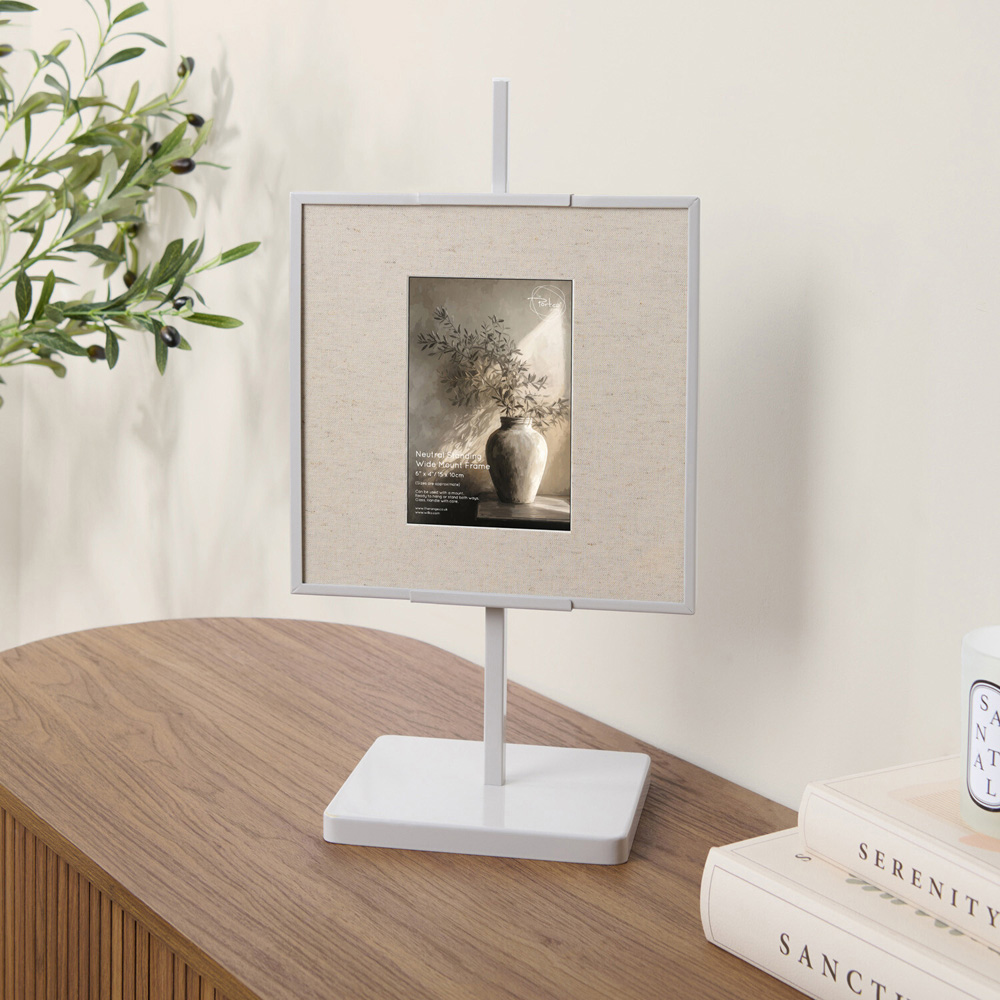 Standing Wide Mount Photo Frame Neutral 6 x 4 inch Image 2