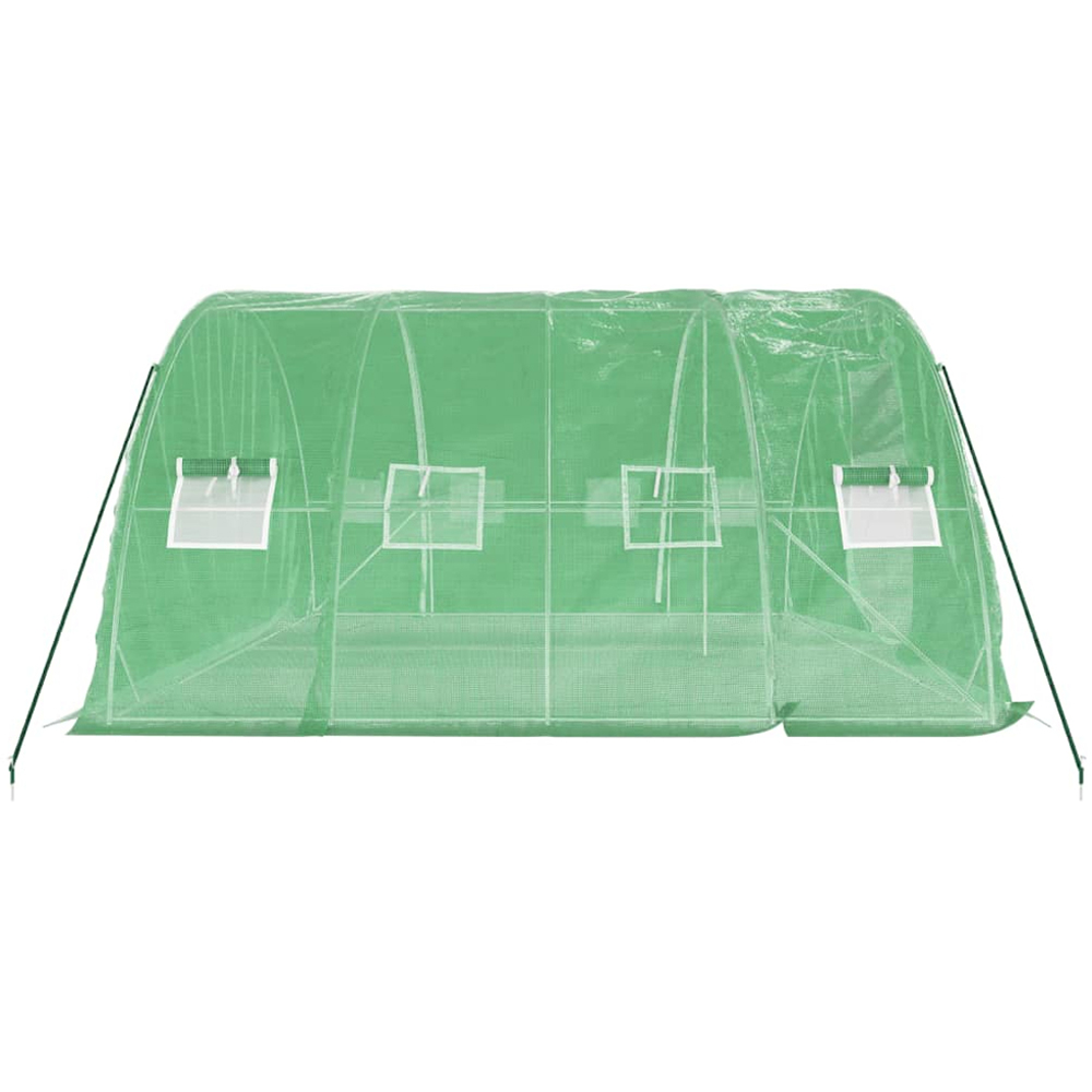 vidaXL Green Polyethylene Galvanised Steel Frame 16 x 13.1ft Greenhouse Image 2