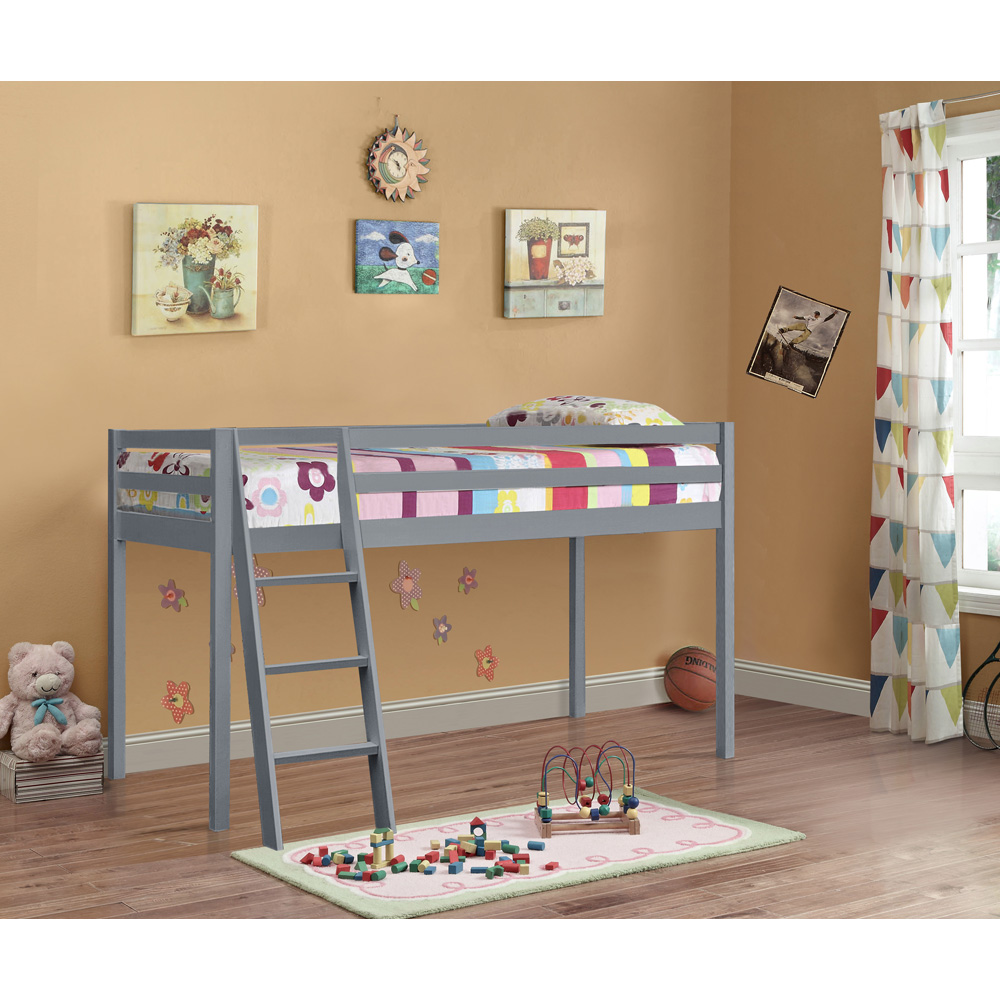 Brooklyn Single Grey Mid Sleeper Bed Image 4