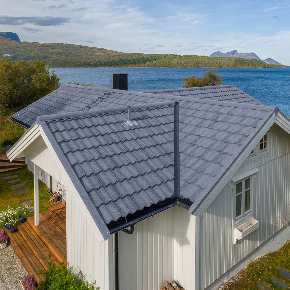 H&O Direct Grey Galvanized Zinc Bond Tile Roof Shingles 5 Pack Image 2