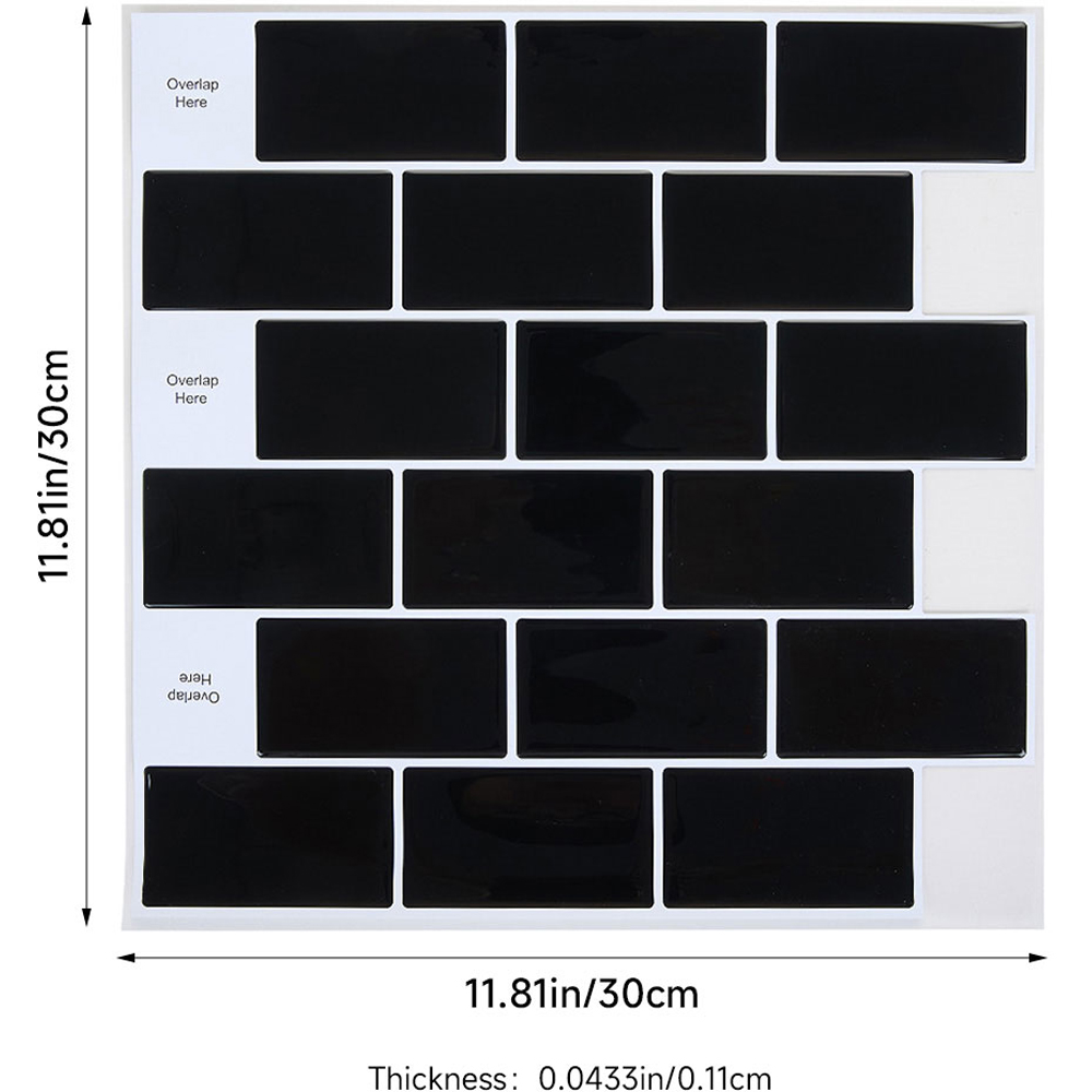 Living and Home Black Lattice Peel and Stick Wallpaper Tile 30 x 30cm 10 Pack Image 8