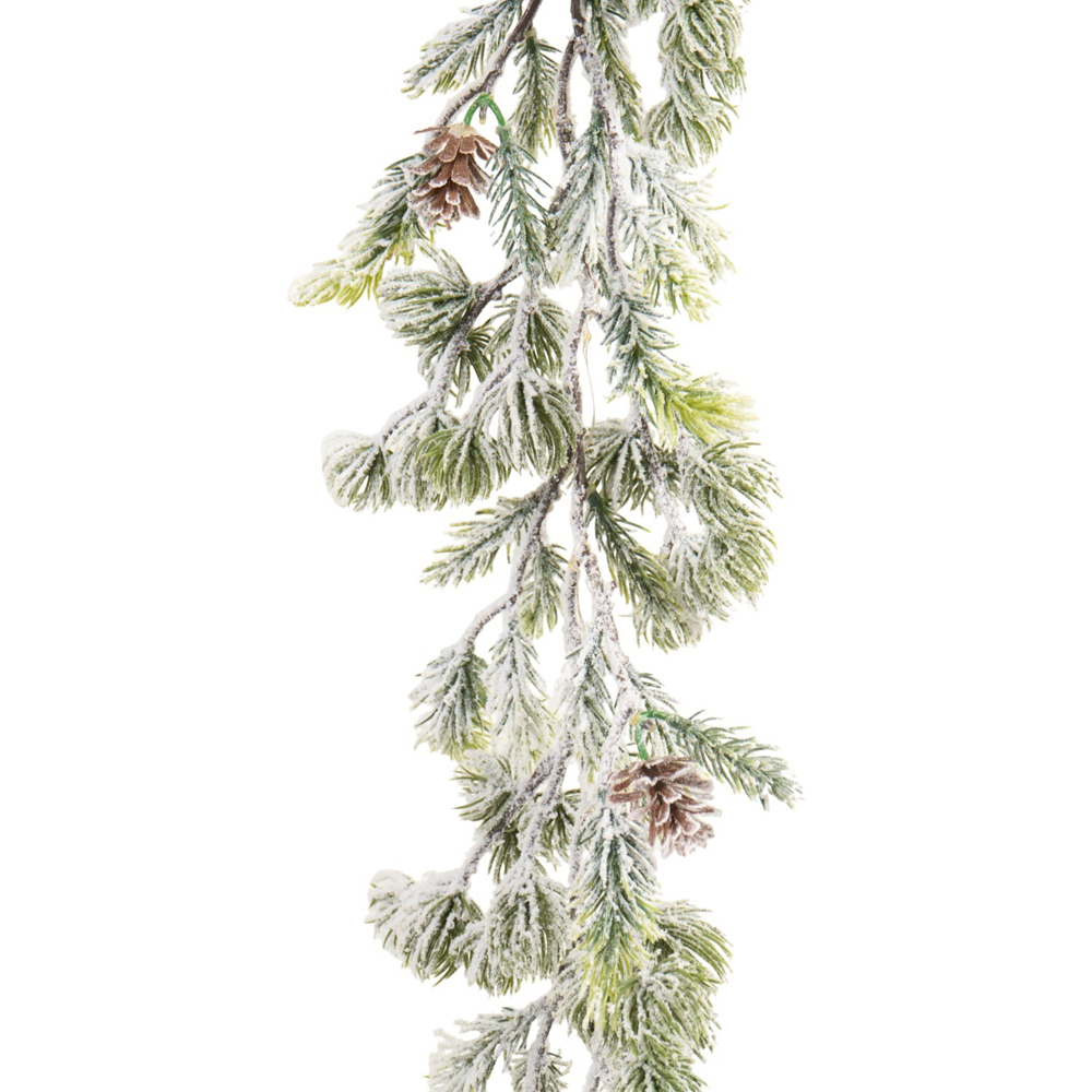 LED Frosted Thistle Garland Image 5