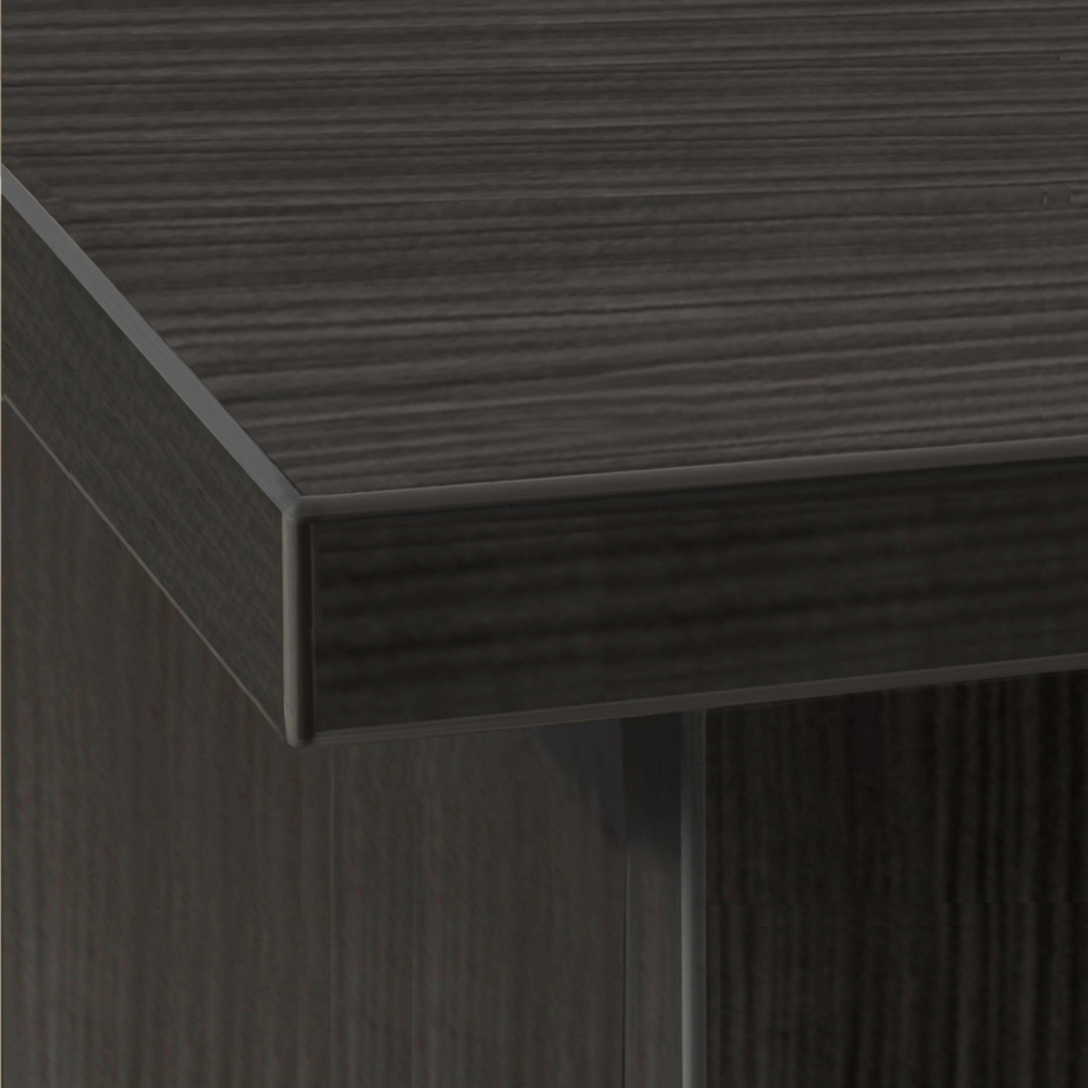 R White Cabinets 2 Door Black Havana Mid Height Cupboard Image 3