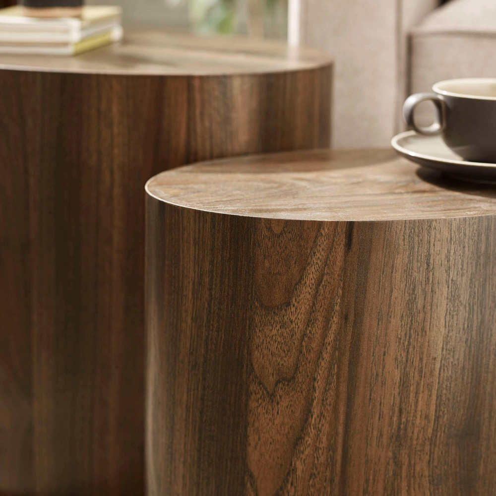 Julian Bowen Toba Walnut Effect Nest of Tables Set of 2 Image 6