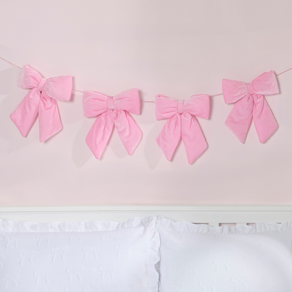 Bow Cushion Garland Pink Image 2