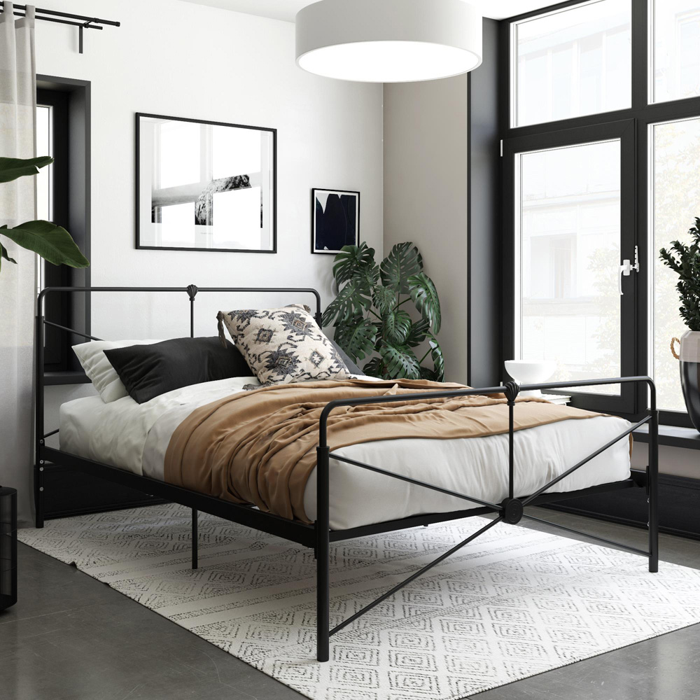 Dorel Leopold Double Black Bed Frame Image 8