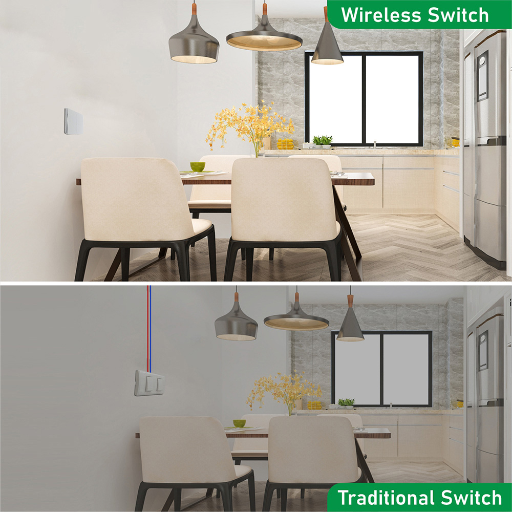 ENER-J ECO 2 Gang Silver Wireless Kinetic Switch Image 5