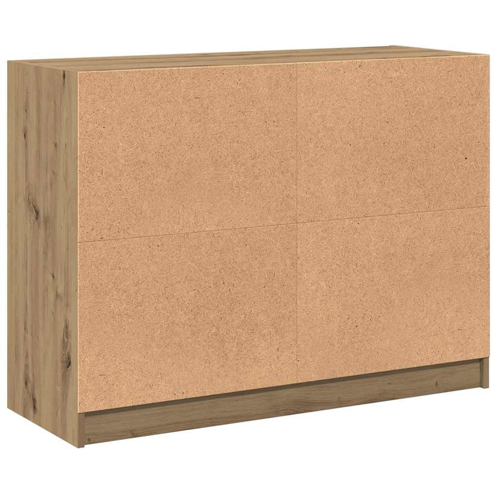 vidaXL 2 Glass Door 2 Shelf Artisan Oak Sideboard Image 7