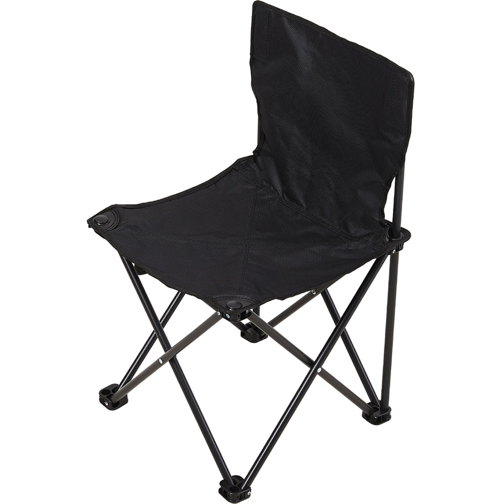 Living and Home 4 Seater Black Portable Folding Camping Table and Chair Set Image 4
